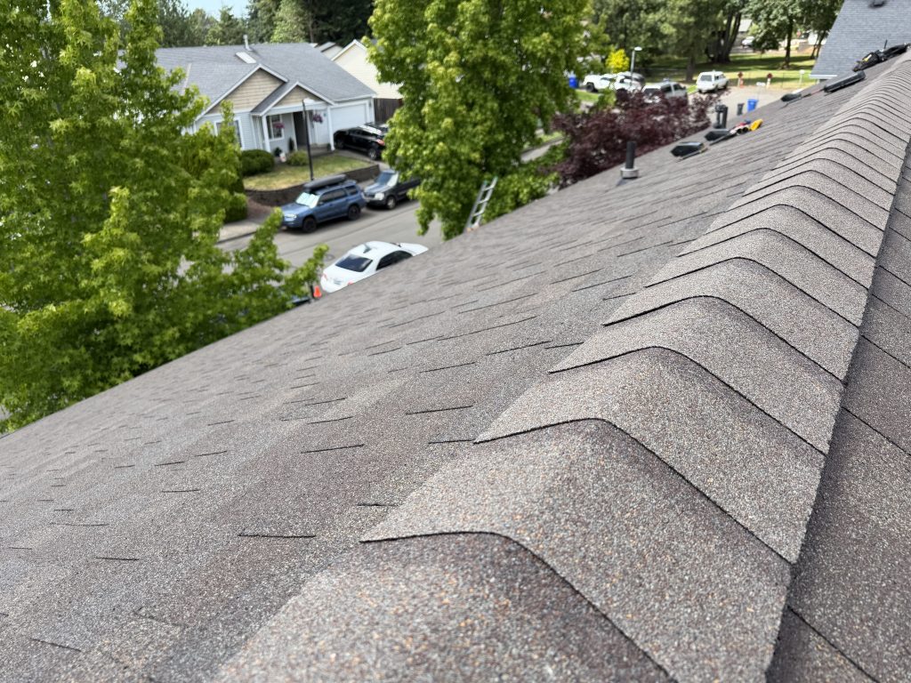 Architectural shingle roof on a home east of Portland, Oregon, roofed by Best Roofing USA